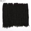 18"Synthetic Faux Locs Crochet Braids Hair Knotless Dreadlocks Straight Gypsy Locs Hair Ombre Braiding Hair Extensions For Women