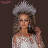YouLaPan Luxury Bridal Hair Tiara Rhinestone Headband Handmade Wedding Hair Accessories Women Headdress Pageant Headpiece HP398