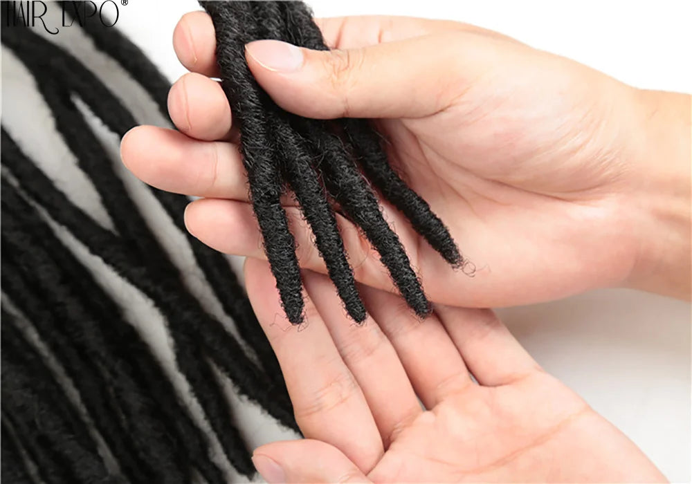 18"Synthetic Faux Locs Crochet Braids Hair Knotless Dreadlocks Straight Gypsy Locs Hair Ombre Braiding Hair Extensions For Women