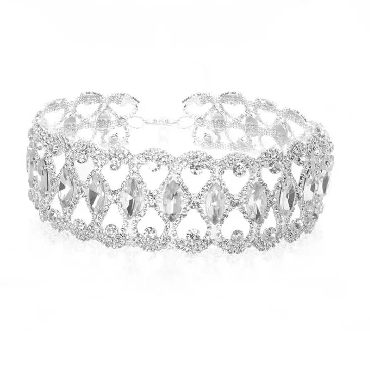 Strass Choker Halskette 2023 Statement-Halsketten für Damen Große Mode Halskette Kragen Party Chunky Halskette Collier Bijoux