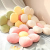 Stuffed Six Petal Flower Cushion Girly Room Decor Sunflower Pillow Bay Window Pink Flower Setting for Kids Bedroom Seat Pillow
