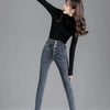 Thermal Winter Thick Fleece High-waist Warm Skinny Jeans Thick Women Stretch Button Pencil Pants Mom Casual Velvet Jeans
