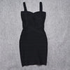 Quality Fuchsia Red Bandage Dress 2023 For Girl SweetHeart Mini Pencil Slim Dress Bodycon XL Purple Black White Party Vestidos