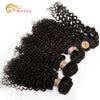 Lockiges Echthaar-Bundles mit Closure, kurzes indisches Echthaar-Bundles mit kreisförmigem Closure
