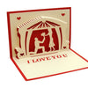 3D Pop Up Love Card with Envelope Valentines Day Birthday Anniversary Greeting Cards for Couples Wife Husband Handmade Gifts