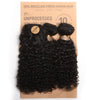 Lockiges Echthaar-Bundles mit Closure, kurzes indisches Echthaar-Bundles mit kreisförmigem Closure