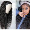 Unice Hair Headband Wig Human Hair Headband Scarf Wig Water Wave Human Hair Wigs for Women No Glue No Sew In Beginner Friendly