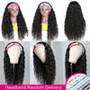 Unice Hair Headband Wig Human Hair Headband Scarf Wig Water Wave Human Hair Wigs for Women No Glue No Sew In Beginner Friendly