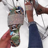 Glitter Slippers Women Summer Sandals 2023 Fashion Bling Female Candy Color Flip Flops Beach Diamond Flat Shoes Outdoor Sandals