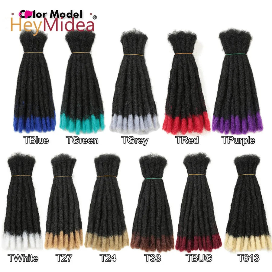 10-Zoll Synthetische Dreadlocks Häkelzöpfe Haare Handgemachte Locs Hip-Hop-Stil Für Männer Und Frauen Ombre Flechtperücke Extensions He