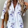 Temperament Damenhemd Lockeres Langarmshirt Damen Lässiges Bedrucktes Damentop