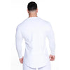 Men Bodybuilding Long Sleeve Shirt Male Casual Fashion Skinny T-Shirt Gym Fitness Workout Tees Tops Running Quick Dry Clothing