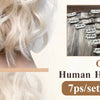 Full Shine Human Hair Extensions Clip in Hair Extensions Human Hair 7PCS 105G Double Weft Hair Extensions Human Hair For Woman