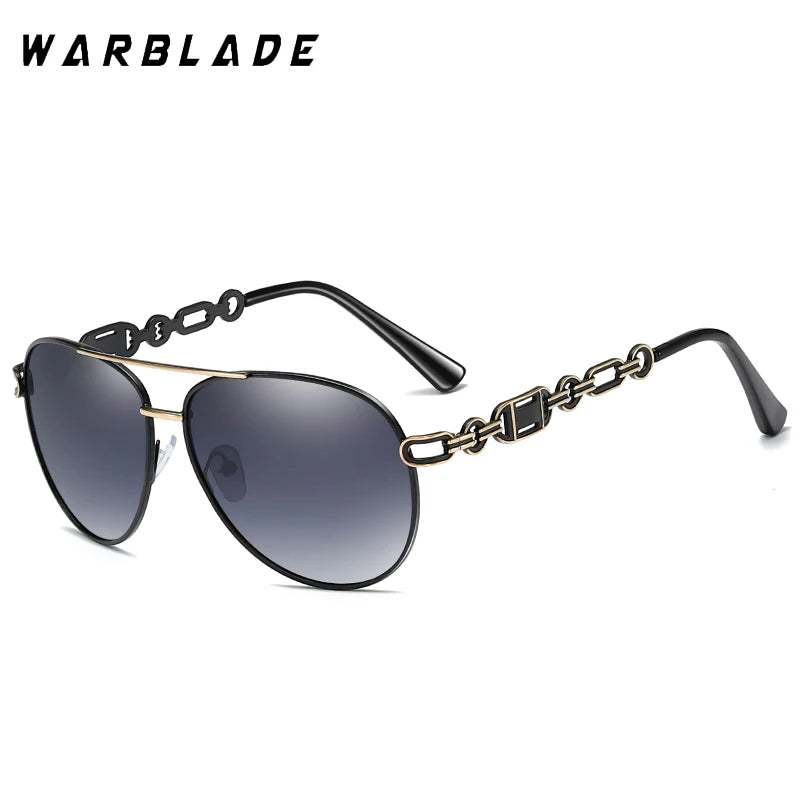 Hochwertige Damen Piloten Polarisierte Sonnenbrille Vintage Metall Hohl Fahrende Sonnenbrille UV400 Brille Gafas De Sol Mujer