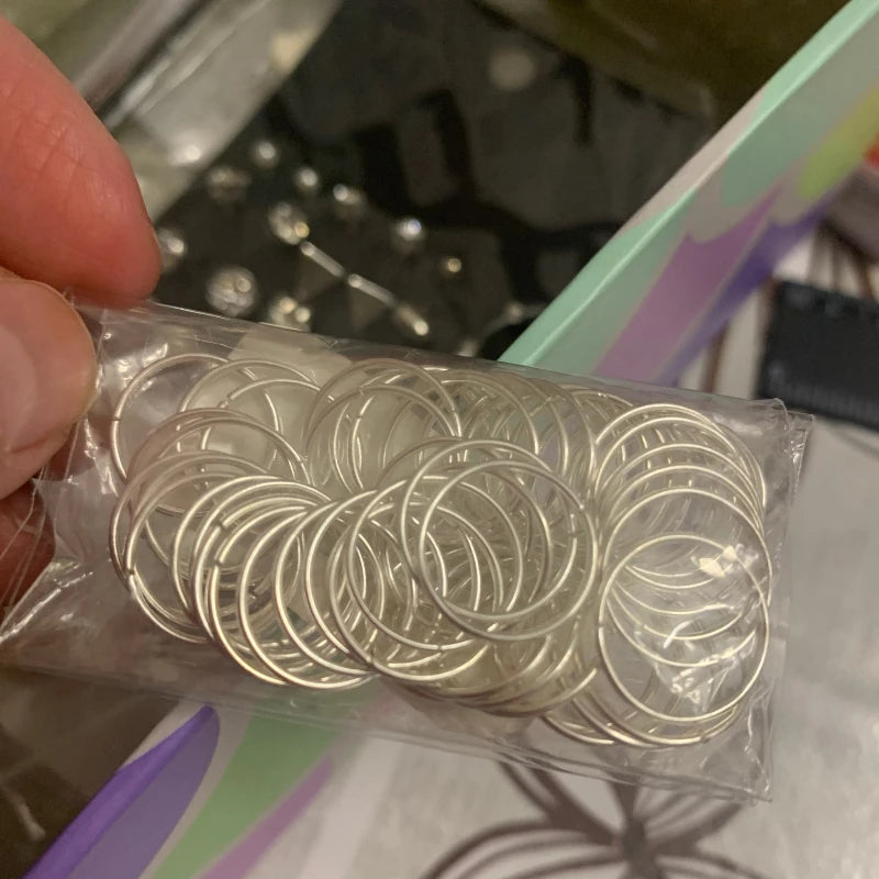 5-50 Pcs/set Opening Silver Hair Ring Hip-hop Hair Braid Charm Dreadlock Beads Clips Cuffs Rings Jewelry Dreadlocks Accessories