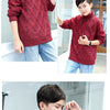 boys Plus velvet Warm turtleneck sweater Pullovers plush inside Thicken sweaters girls Winter Autumn Knitted Loose jacket 2-10Y
