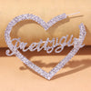 Stonefans Aesthetic Letter Earrings Designer Luxury for Women 2021 Fahsion Jewelry Rhinestone Designer Piercing Heart Earrings