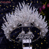 YouLaPan Luxury Bridal Hair Tiara Rhinestone Headband Handmade Wedding Hair Accessories Women Headdress Pageant Headpiece HP398