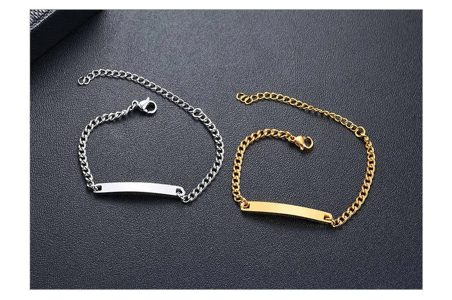 Vnox Personalize Mom Daughter Son Name Bracelets Non Allergy Stainless Steel Baptism Custom Love Baby Gifts Adjustable Jewelry