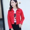 New Long Sleeve winter Slim White Black Jeans Top For Women Solid Denim Jacket Women Short Overcoat Ladies Jackets Tops