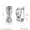 DOTEFFIL 925 Sterling Silber Klassische AAA Zirkon Ohrringe Mode Für Frauen Hochzeit Verlobung Party Geschenk Schmuck