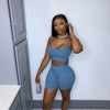 two piece set women two pieces outfits summer clothes crop top shorts 2 piece set women  summer clothing wholesale
