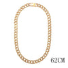 Caraquet Punk Hip Hop Cuban Link Chain Choker Necklace Iced Out Rapper Crystal Necklace Fashion Bling Rhinestone Jewelry Gift
