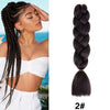 24'' 100G Synthetic Jumbo Braiding Hair Ombre Rainbow Hair Extensions Festival Jumbo Crochet Hair Weaving Box Braids Hairpieces
