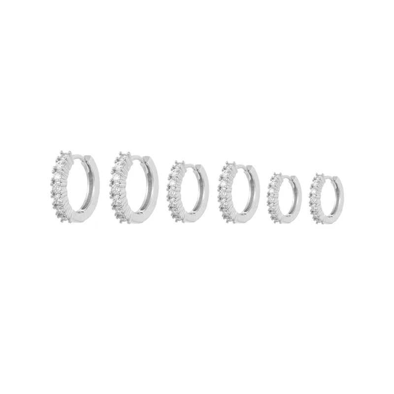 CRMYA Gold Silber gefüllt 16mm 14mm 12mm Blumen baumelnde Ohrringe Zirkonia Creolen für Damen Mädchen Schmuck Großhandel