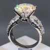 Huitan New Trendy Wedding Jewelry Women Rings Brilliant Cubic Zirconia Crystal Engagement Anniversary Ring for Female Drop Ship