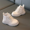Autumn Winter Kids Boots Warm Plush Boys Toddler Girls Boots Fashion Leather Children Casual Shoes Boys Girls Boots for Kids