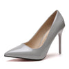 HOT Plus Size 34-44 HOT Women Shoes Pointed Toe Pumps Patent Leather Dress High Heels Boat Shoes Wedding Shoes Zapatos Mujerd76