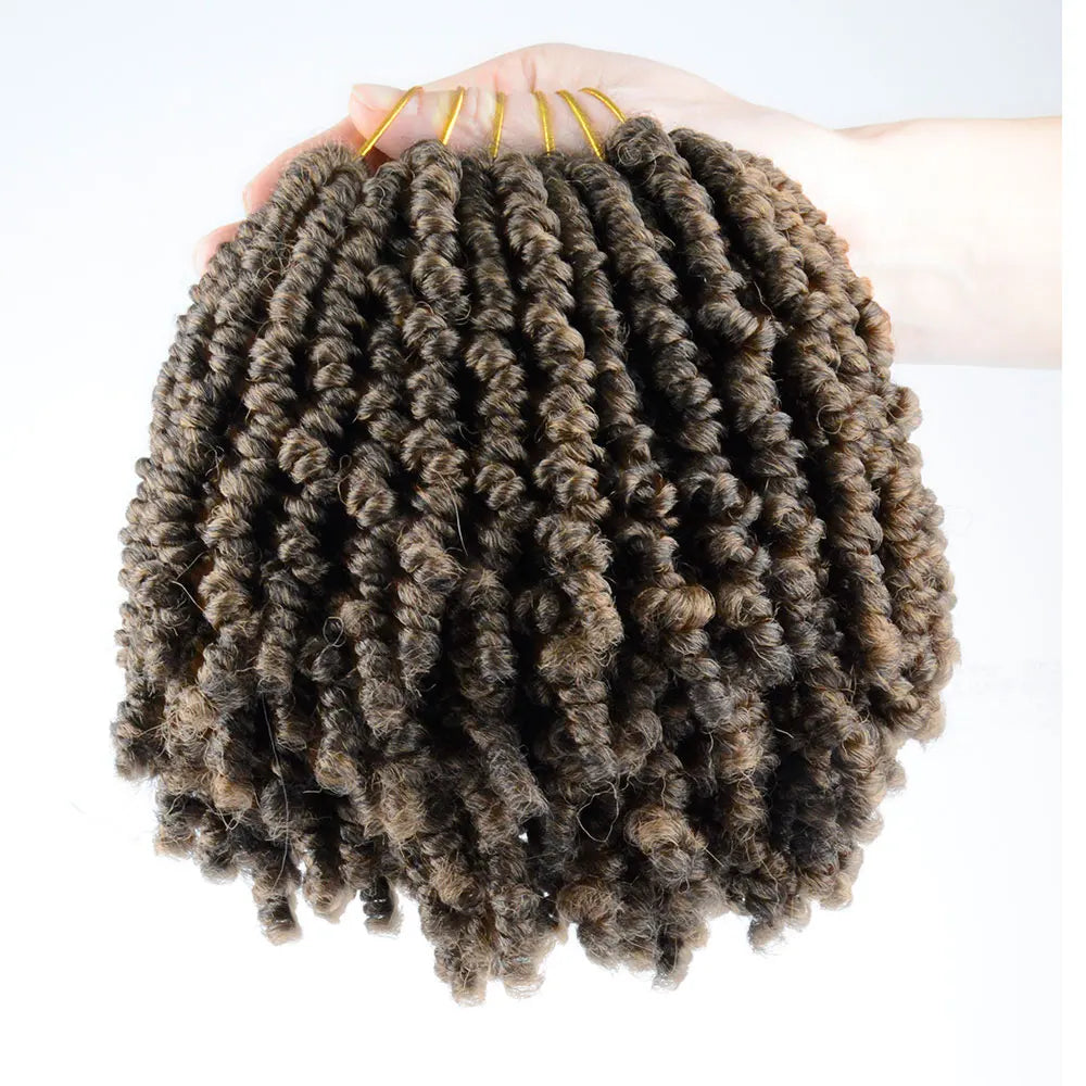 Bob Spring Twist Hair Vorgeflochtene Häkelzöpfe 6 Zoll Synthetisches kurzes Passion Twist Haar vorgeflochten von Flyteng