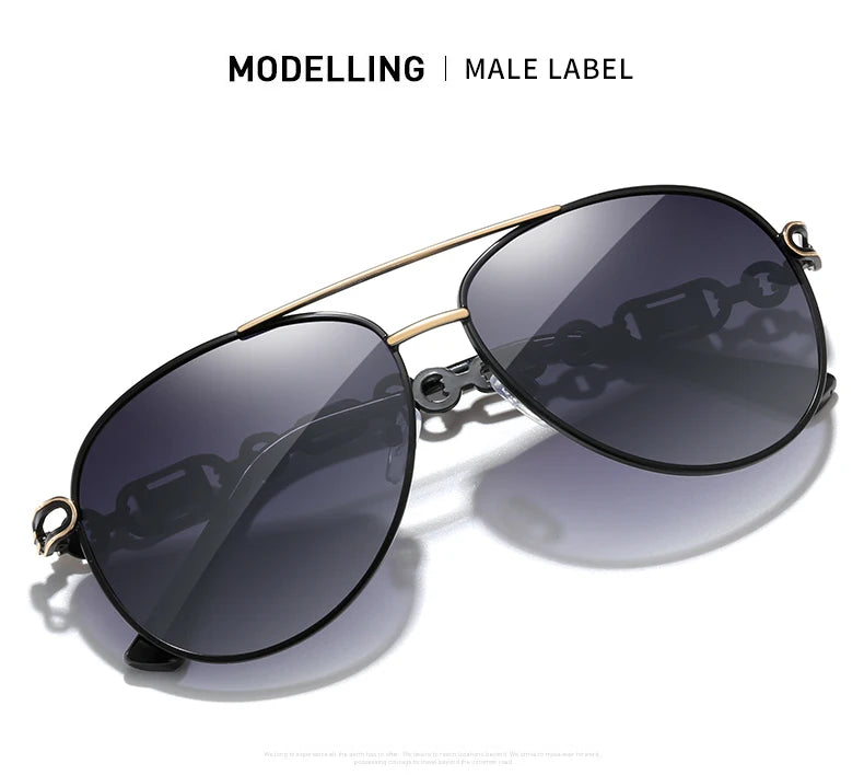 Hochwertige Damen Piloten Polarisierte Sonnenbrille Vintage Metall Hohl Fahrende Sonnenbrille UV400 Brille Gafas De Sol Mujer