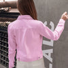 New Long Sleeve winter Slim White Black Jeans Top For Women Solid Denim Jacket Women Short Overcoat Ladies Jackets Tops
