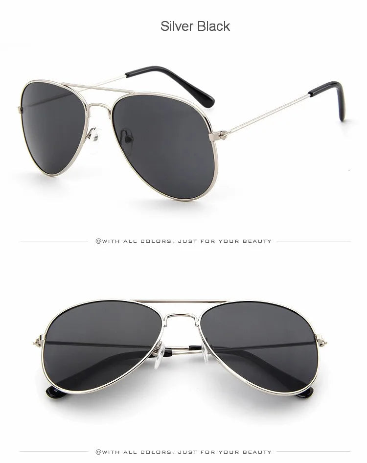 Classic Aviation sunglasses For Boy And Girl Colorful Mirror Pilot Sun Glasses Children Sunglasses Kids Sunglasses Eyewear