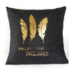 European Classical Bronzing Gold Foil Cushion Decorative Pillow Golden Leaves Home Decor Sofa Throw Pillow Almofadas Decorativas