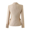 HarleyFashion 2024 Luxuriöse Frühlingskollektion Strukturiertes Muster Formelle Jacke Damen Blazer