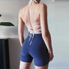 Sexy Solid Color Hanging Neck Bandage V-neck Off Shoulder Crop Tops 2021 Summer Women Fashion Casual Black Halter Vest Comfort