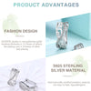 DOTEFFIL 925 Sterling Silber Klassische AAA Zirkon Ohrringe Mode Für Frauen Hochzeit Verlobung Party Geschenk Schmuck