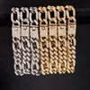 Flatfoosie Hip Hop Iced Out Chunky Cuban Chain Anklets For Women Luxury Rhinestone Link Ankle Bracelet Beach Barefoot Jewelry