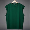 New Men O-neck Tank Top Pure Color Cotton Summer Vest Gym Muscle Bodybuilding Streetwear Sleeveless Shirt Workout Fitness Sport