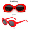 Kurt Cobain Retro Oval Sunglasses Man Vintage Fashion Brand Sun Glasses Classic White Black Lentes De Sol Mujer