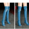 New Boots Women Thigh High Boots 2021 Winter Women Boots High Heels Women Shoes Tassel Jean Boot Ladies Shoes Good Service zo0