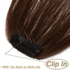 S-noilite 3g Air Bangs Perücke Menschliches Haar Natürliches Schwarzbraun Dünnes Unsichtbares Falsches Haarteil Clip-In Pony Echthaarverlängerung für Frauen