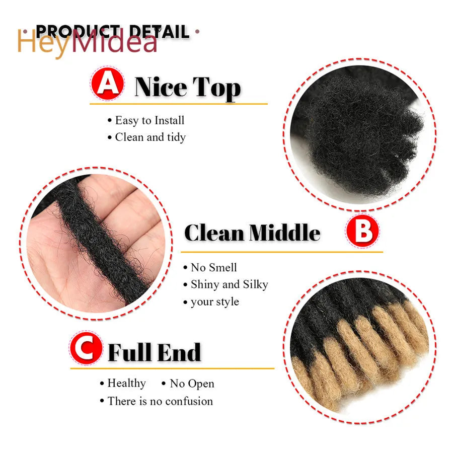 10-Zoll Synthetische Dreadlocks Häkelzöpfe Haare Handgemachte Locs Hip-Hop-Stil Für Männer Und Frauen Ombre Flechtperücke Extensions He