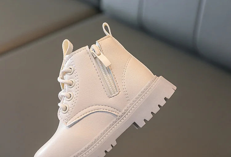 Autumn Winter Kids Boots Warm Plush Boys Toddler Girls Boots Fashion Leather Children Casual Shoes Boys Girls Boots for Kids