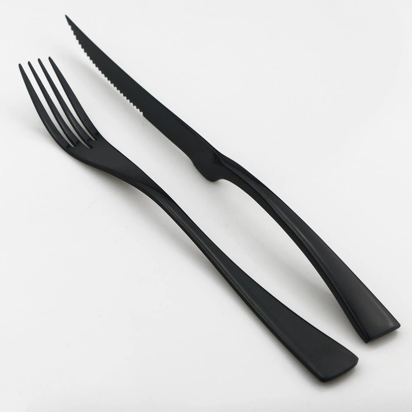 24-teiliges Edelstahl-Besteckset, Esslöffel Gabel Messer Besteckset Tafelbesteckset für 4 oder 6 Personen