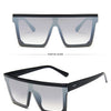 15 colors Flat Top Sunglasses Men Women Brand Designer Square Shades Gradient Sun Glasses Men Cool One Piece UV400 Mirror