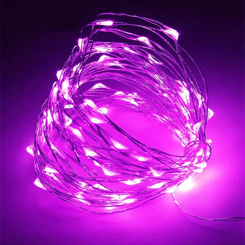 1M 2M 3M 5M 10M Kupferdraht LED Lichterketten Festbeleuchtung Lichterkette für Weihnachtsbaum Hochzeitsfeier Dekoration